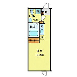 フィオーレ金町II 1階ワンルームの間取り