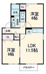 間取図画像 2LDK