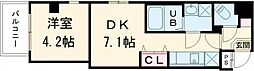 JR総武線 錦糸町駅 徒歩15分の賃貸マンション 4階1DKの間取り