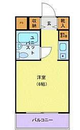ソフィア西久保 2階ワンルームの間取り