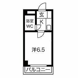 ハイシティ横浜元町 1階1Kの間取り