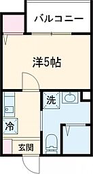 MELDIA小川 203 1階1Kの間取り