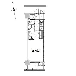 S-RESIDENCE今池beleta 10階1Kの間取り