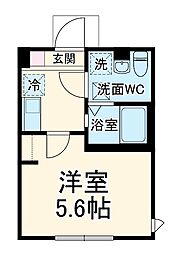 京急本線 追浜駅 徒歩10分の賃貸アパート 1階1Kの間取り