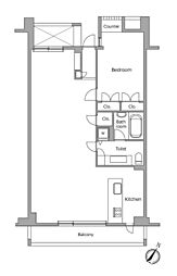 レジディア北新宿 3階1LDKの間取り