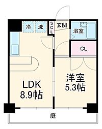 名古屋市営名城線 八事駅 徒歩4分の賃貸マンション 4階1LDKの間取り