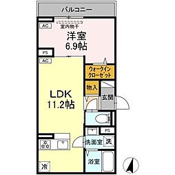 セレスティア小豆沢 306 3階1LDKの間取り