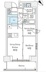 リテラス西日暮里 3階1SLDKの間取り