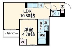 Jack uchisaiwaiI 1階1LDKの間取り