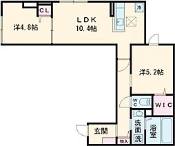 東武伊勢崎線 東向島駅 徒歩9分の賃貸アパート 1階2LDKの間取り