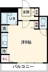 メゾンクボタ 4階ワンルームの間取り