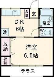 メゾンプリミエ 1階1DKの間取り