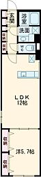 ウェルスクエア武蔵小山II 1階1LDKの間取り