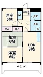 シャトレーミューズ 2階3LDKの間取り