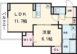 小田急小田原線 祖師ヶ谷大蔵駅 徒歩12分の賃貸アパート 2階1LDKの間取り