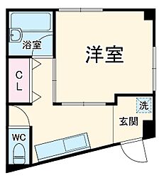 三枝ビル 1階1Kの間取り