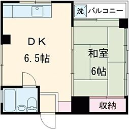 メゾン高円寺 2階1DKの間取り
