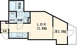 KEIAI RESIDENCE 青井II 1階1LDKの間取り