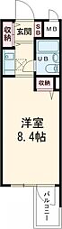 ライオンズマンション田端第2 2階1Kの間取り
