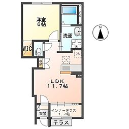 JR両毛線 前橋大島駅 徒歩36分の賃貸アパート 1階1LDKの間取り