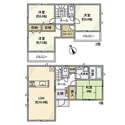 柏森字御字神戸建 1階4LDKの間取り