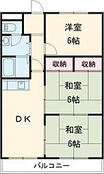 グリーンプラザ 1階3DKの間取り
