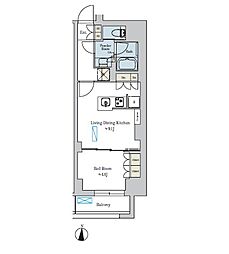 Ｂｒｉｌｌｉａ　ｉｓｔ池尻大橋 2階1LDKの間取り