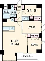 Ｂｒｉｌｌｉａ　ｉｓｔ池尻大橋 6階3LDKの間取り