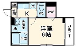 robot home 南与野 1階1Kの間取り
