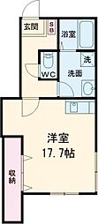 メゾンドフィナンシェ 2階ワンルームの間取り