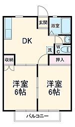 間取図画像 2DK