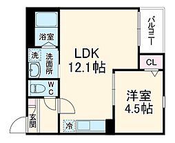 Jack aichiI 1階1LDKの間取り