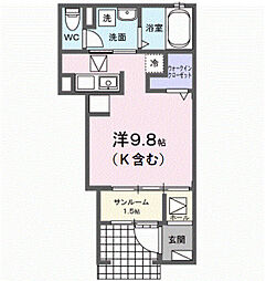 JR武豊線 半田駅 徒歩3分の賃貸アパート 1階ワンルームの間取り