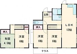 原ハウス 1階4LDKの間取り