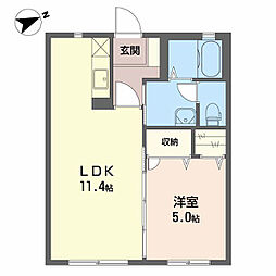 A-Life 1階1LDKの間取り