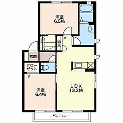 間取図画像 2LDK