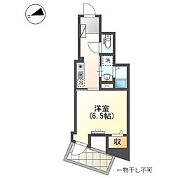 レジデンス明神町 6階1Kの間取り