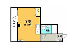 ＲＥＸ立川 3階1Kの間取り