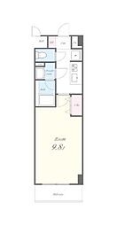 MARKS　SAKURA 2階1Kの間取り