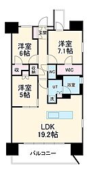 レーベン南大高　ＴＨＥ　ＯＮＥ 15階3LDKの間取り