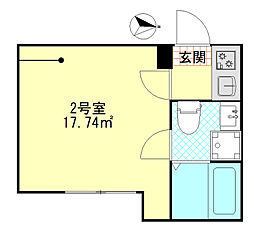 パーチェ堀切 3階1Kの間取り