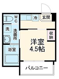 JR京浜東北・根岸線 南浦和駅 徒歩17分の賃貸アパート 2階1Kの間取り