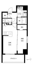 東京メトロ千代田線 綾瀬駅 徒歩10分の賃貸マンション 4階1LDKの間取り