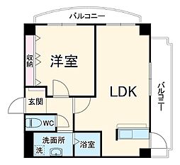 PREMIER 2階1LDKの間取り