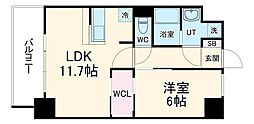 Ｓ−ＲＥＳＩＤＥＮＣＥ桜本町ａｗｅｓｏｍｅ 12階1LDKの間取り