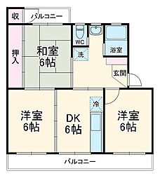 間取図画像 3DK