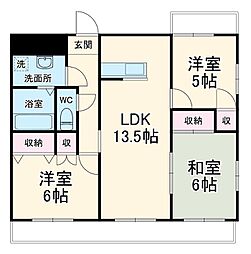 ＰＲＯＵＤ 3階3LDKの間取り