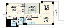 マリポーサ上田 3階3LDKの間取り