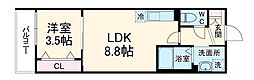 リラフォート津田沼 1階1LDKの間取り