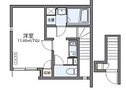 レオネクストトリクレイオ池上 201 2階1Kの間取り